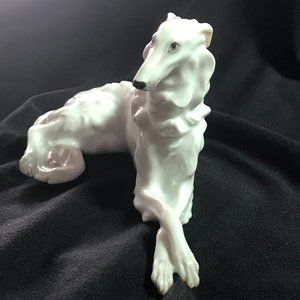 Wien Augarten Antique Porcelian Russian Wolfhound Dog Figurine